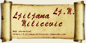 Ljiljana Milićević vizit kartica